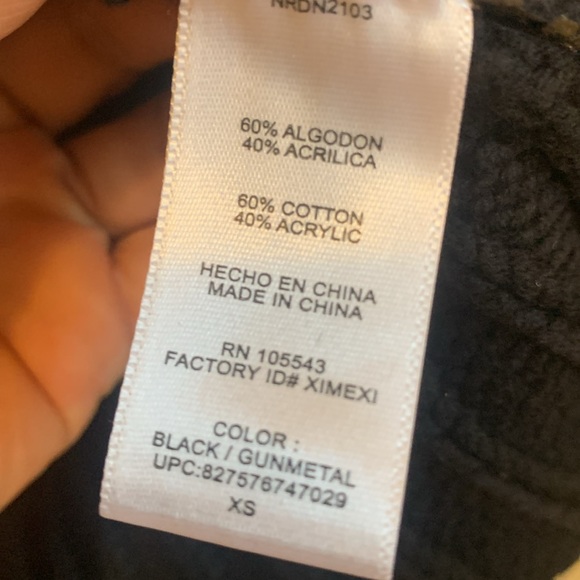 Narciso Rodriguez Design Nation Black Gunmetal Silver Knit Sweater Size XS - Picture 6 of 8